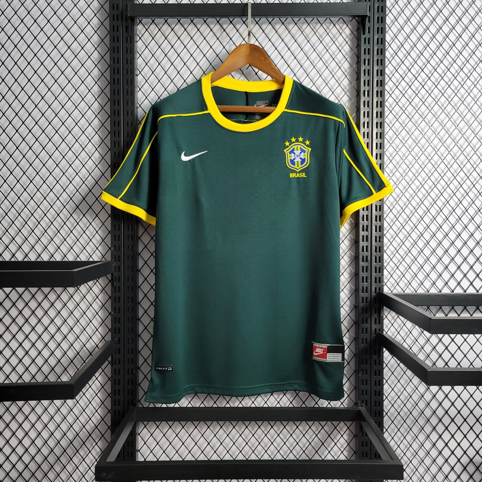 Camisa (Goleiro) Brasil (Verde) 1998 – Retro (Pronta Entrega