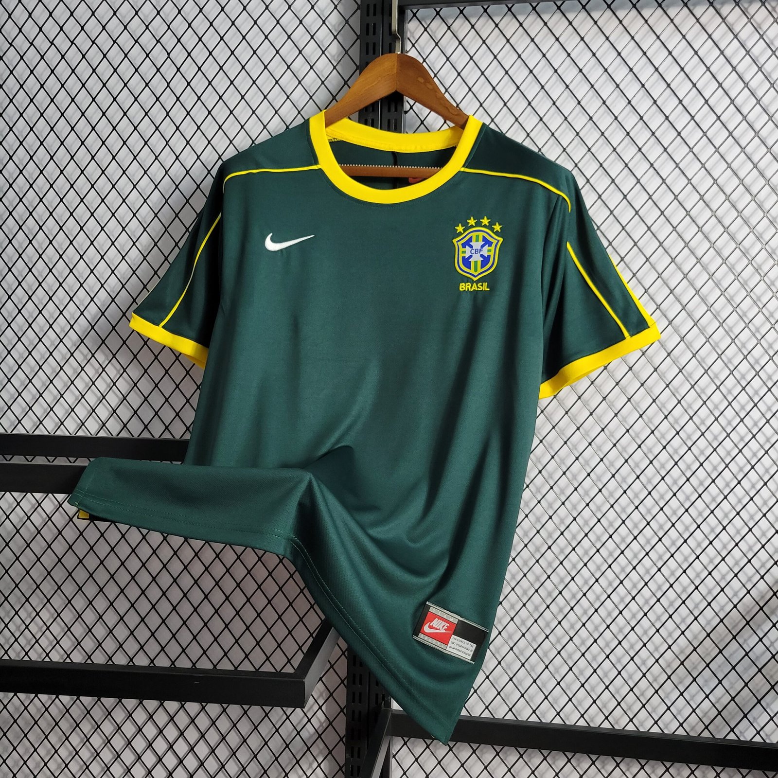 Camisa (Goleiro) Brasil (Verde) 1998 – Retro (Pronta Entrega