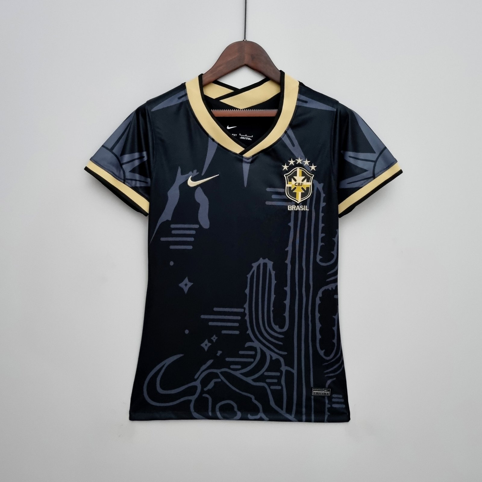 Camisa Seleção Brasileira Preta Edição Especial 2022/2023 – Versão Feminina  – KS Sports – Camisas de Times e Seleções