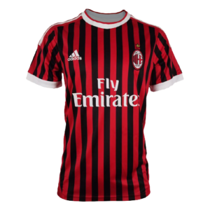 Camisa AC Milan Preta/Vermelha Home 2011/2012 – Versão Retrô