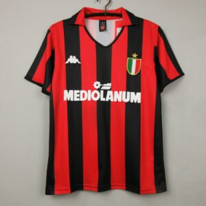 Camisa AC Milan Vermelha e Preta Home 1988/1989 – Versão Retrô