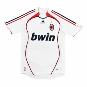 Camisa II do AC Milan Branca Away 2006/2007 – Versão Retrô