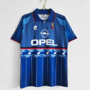 Camisa IV do AC Milan Azul Fourth 1995/1996 – Versão Retrô