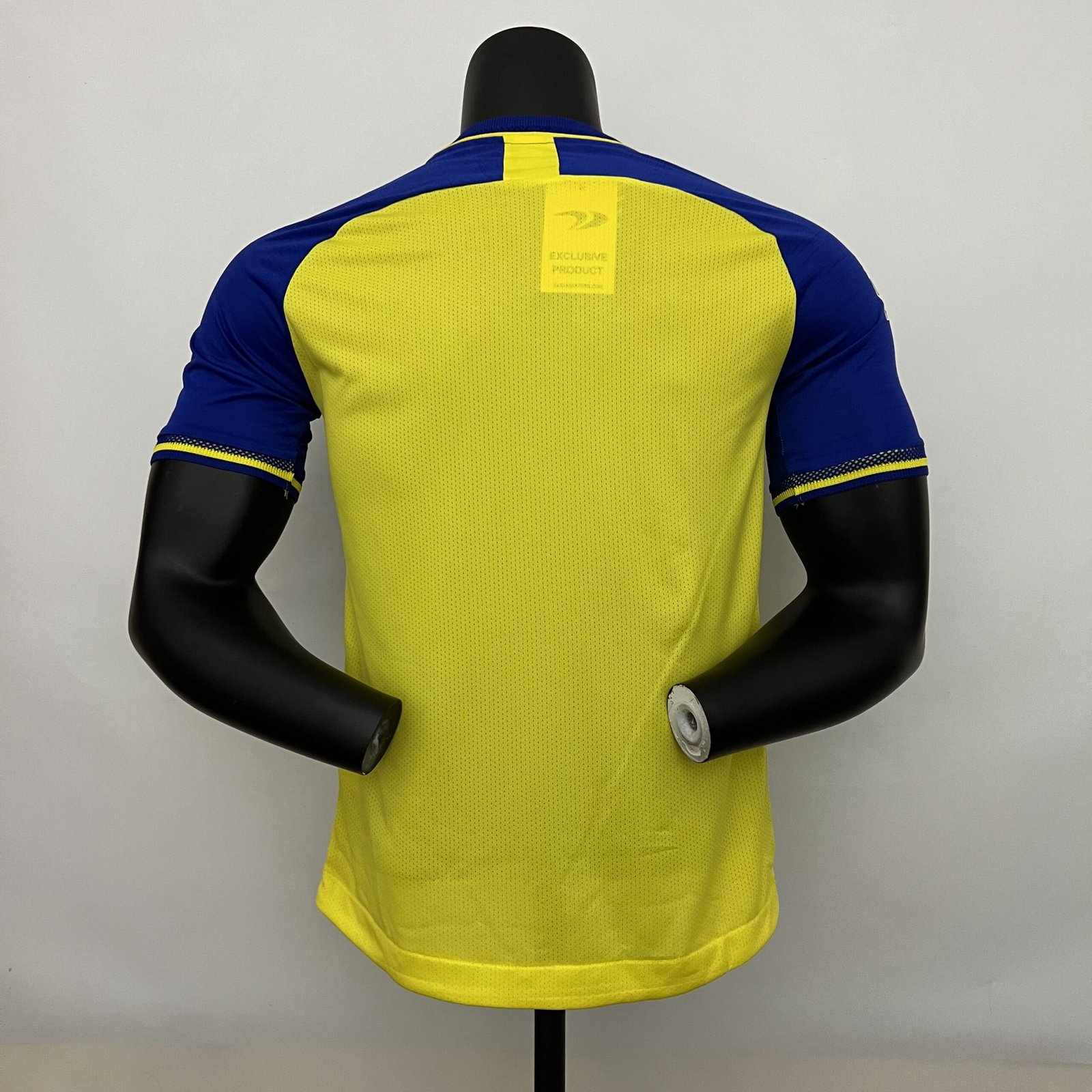 Camiseta Blusa do Brasil Azul Com Gola Amarela