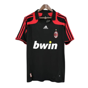 Camisa III AC Milan Preta/Vermelha Third 2007/2008 – Versão Retro