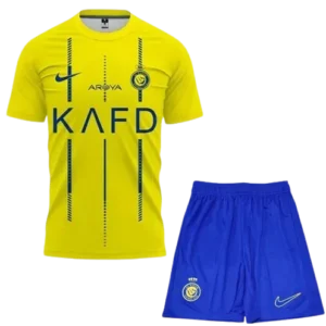 Kit Infantil Al-Nassr Amarelo 2023/2024 Home – Camisa e Short