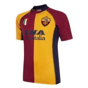 Camisa A.S. Roma Vermelha Home 2001/2002 – Versão Retrô