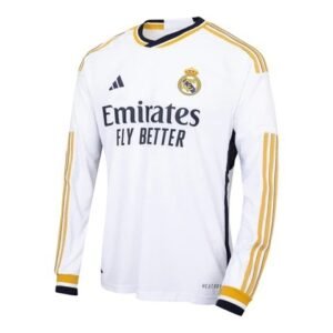 Camisa do Real Madrid Home 2023/2024 Branca – Versão Jogador– Manga Longa
