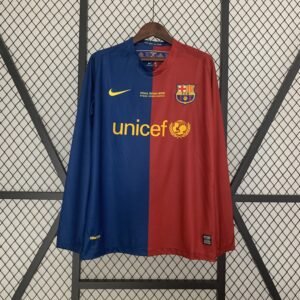 Camisa I do Barcelona Home 2008/2009 – Retrô - Manga Longa