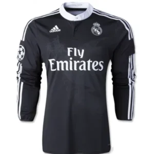Camisa III Real Madrid Third 2014/2015 Preta – Retrô - Manga Longa