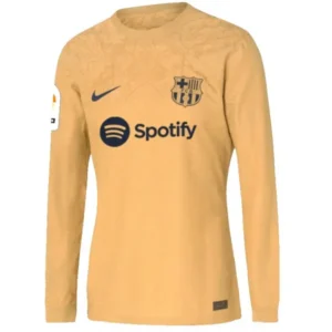 Camisa II Barcelona Dourada Away 2022/2023 – Versão Torcedor - Manga Longa