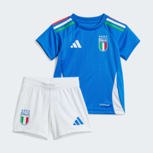 Kit Infantil I da Itália Azul Home 2024/2025 (Eurocopa) – Camisa + Short
