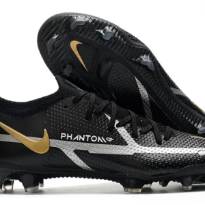 Nike Phantom GT2 FG - Preta/Prata/Dourada