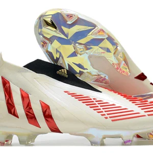 Adidas Predator Edge.1 FG - Branca/Preta/Vermelha