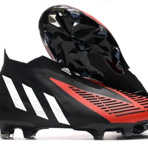 Adidas Predator Edge+ FG - Preta/Vermelha/Branca