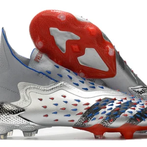 Adidas Predator Freak+ FG - Prata/Azul/Vermelha