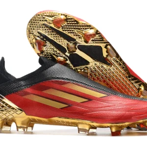 Adidas X Speedflow+ FG - Vermelha/Preta/Dourada
