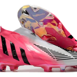 Adidas Predator Edge+ FG - Branca/Rosa/Preta