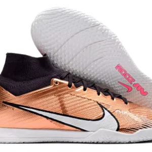 Nike Mercurial Air Zoom Superfly 9 IC - Dourada/Preta/Branca