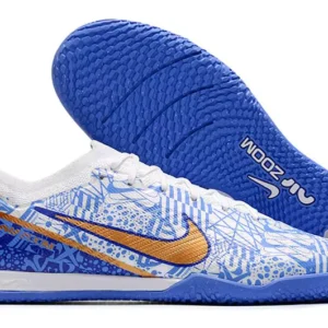 Nike Mercurial Air Zoom Vapor 15 IC - Branca/Azul/Dourada