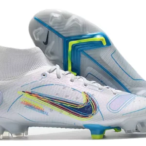 Nike Mercurial Superfly 8 Elite FG - Branca/Azul/Amarela