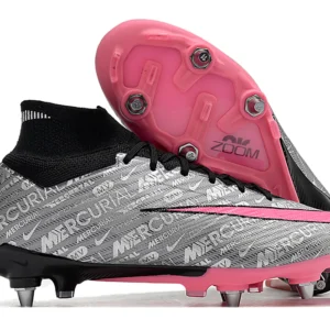 Nike Mercurial Superfly 9 Air Zoom SG - Prata/Preta/Rosa