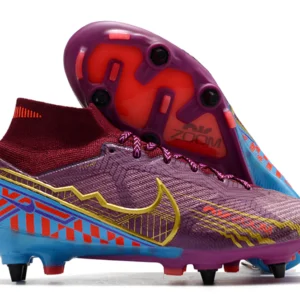 Nike Mercurial Superfly 9 Air Zoom SG - Vinho/Azul/Dourada