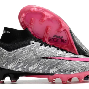 Nike Mercurial superfly 9 Air Zoom Ultra FG - Cinza/Preta/Rosa