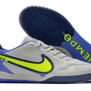 Nike Tiempo Legend 9 Elite IC - Cinza/Azul/Amarela