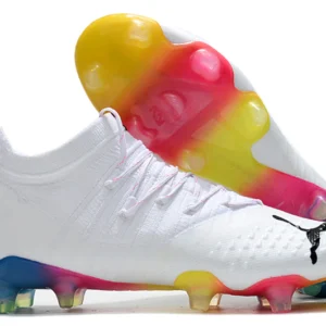 Puma Future 1.3 FG - Branca/Rosa/Amarela/Azul