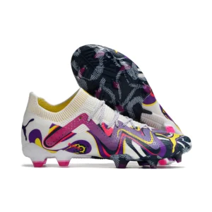 Puma Future Ultimate FG - Branca/Roxa/Rosa