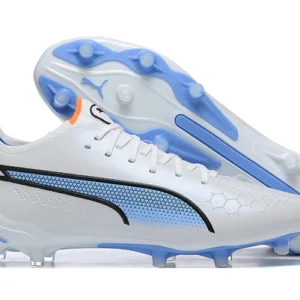 Puma King Ultimate FG - Branca/Azul