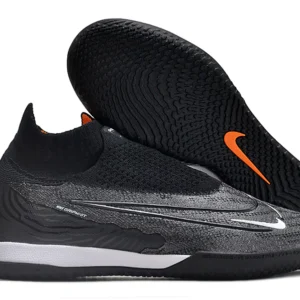 Tênis Futsal Nike Gripknit Phantom GX Elite IC - Preto/Branco/Laranja