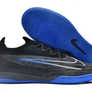 Tênis Futsal Nike Gripknit Phantom GX Elite IC Preto e Azul - Preta/Azul