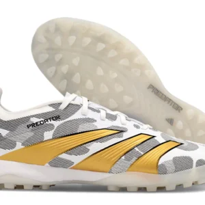Adidas Predator 24 Elite TF - Branca/Dourada/Cinza