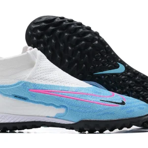 Nike Gripknit Phantom GX Elite Dynamic Fit TF - Branca/Azul/Rosa