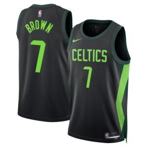 Regata NBA Boston Celtics City Edition Swingman Jersey Jaylen Brown 7 - Preta
