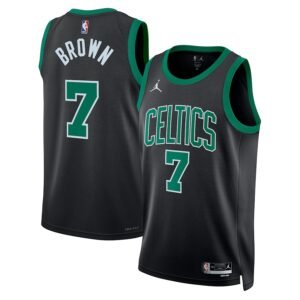 Regata NBA Boston Celtics Statement Edition Swingman 2022/23 Jaylen Brown 7 - Preta