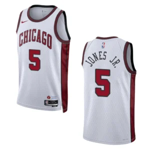 Regata NBA Chicago Bulls City Edition 2022/23 Derrick Jones Jr. 5 - Branca