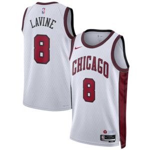 Regata NBA Chicago Bulls City Edition 2022 Zach LaVine 8 - Branca
