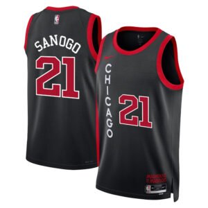 Regata NBA Chicago Bulls City Edition Adama Sanogo 21 - Preta
