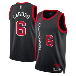 Regata NBA Chicago Bulls City Edition Alex Caruso 6 - Preta