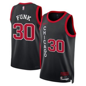 Regata NBA Chicago Bulls City Edition Andrew Funk 30 - Preta