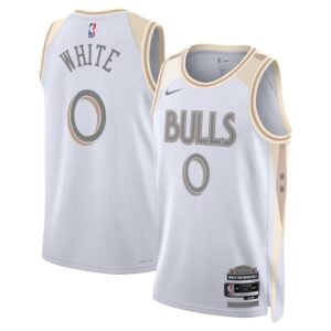 Regata NBA Chicago Bulls City Edition Coby White 0 - Branca