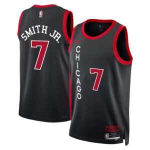 Regata NBA Chicago Bulls City Edition Jalen Smith 7 - Preta
