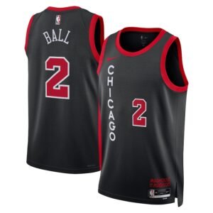 Regata NBA Chicago Bulls City Edition Lonzo Ball 2 - Preta
