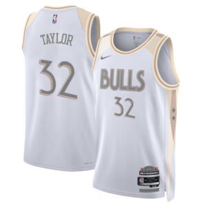 Regata NBA Chicago Bulls City Edition Terry Taylor 32 - Branca