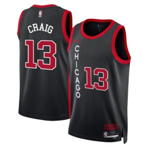 Regata NBA Chicago Bulls City Edition Torrey Craig 13 - Preta