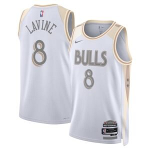 Regata NBA Chicago Bulls City Edition Zach LaVine 8 - Branca