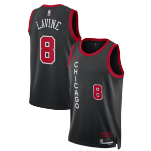 Regata NBA Chicago Bulls City Edition Zach LaVine 8 - Preta